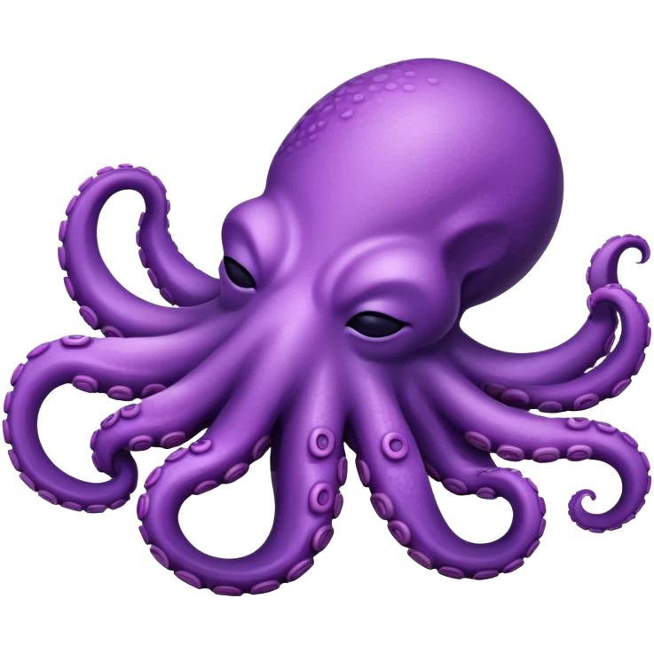 Purple octopus sleeping emoji