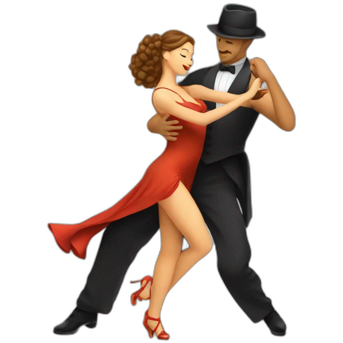 Tango dancers in a tango pose emoji