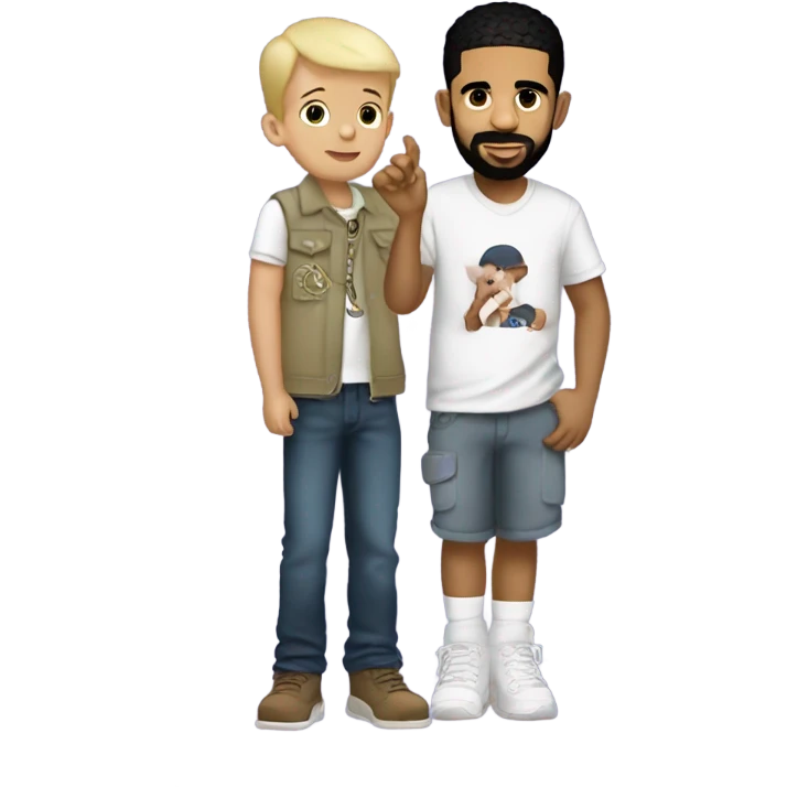 Drake  with kid￼ emoji