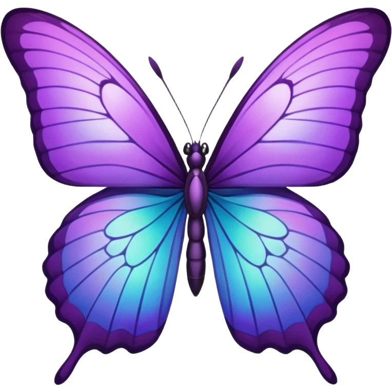 Purple butterfly with sharp ends on each wing emoji