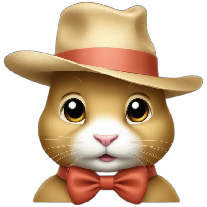 Lapin qui tire son chapeau  emoji