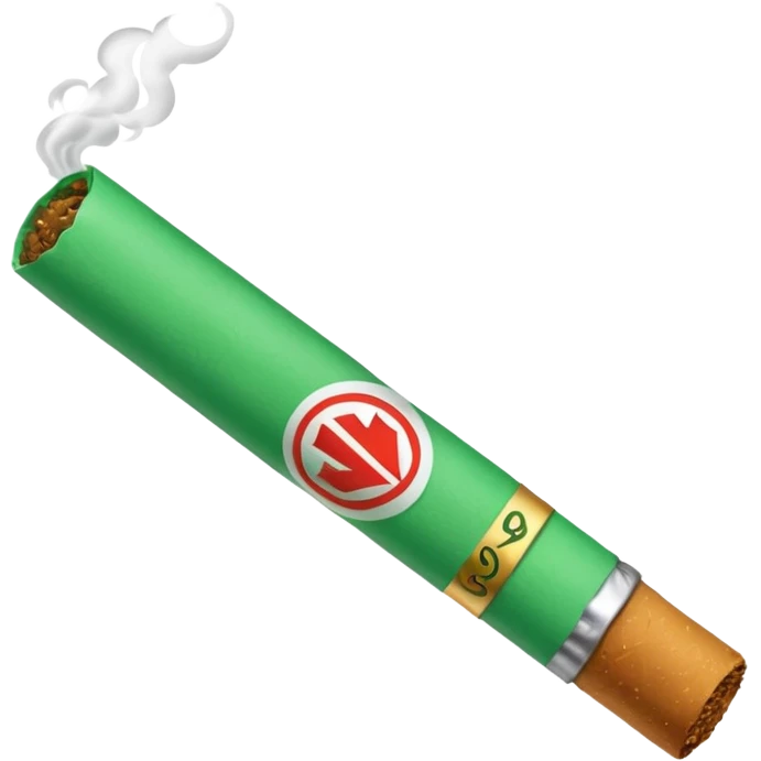 a green cigarrete, like the wpp one emoji