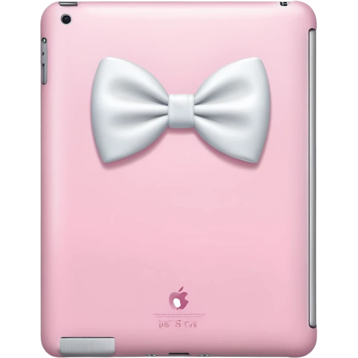 Baby pink iPad with bow on the back emoji