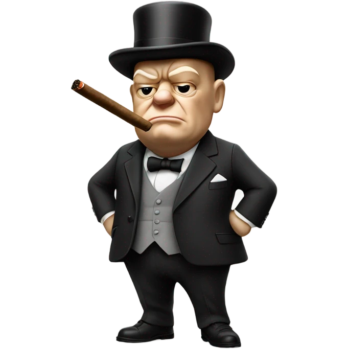 winston chuchill smoking cigar emoji