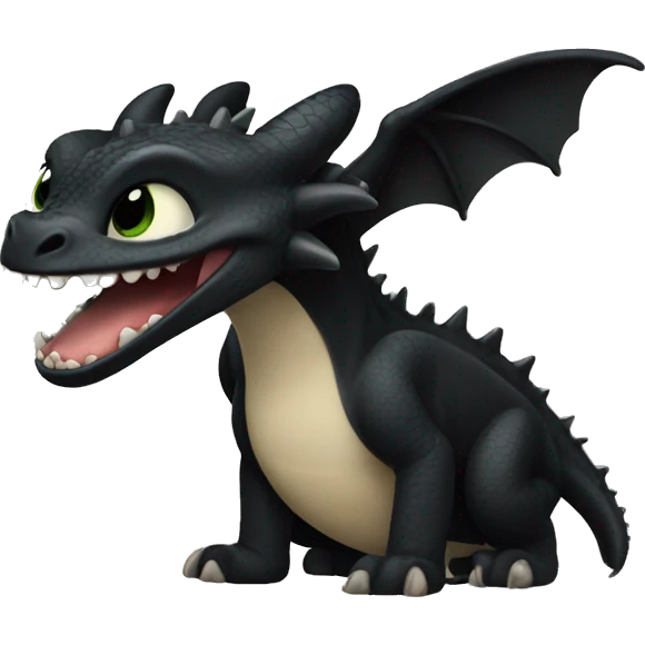 Toothless the dragon emoji