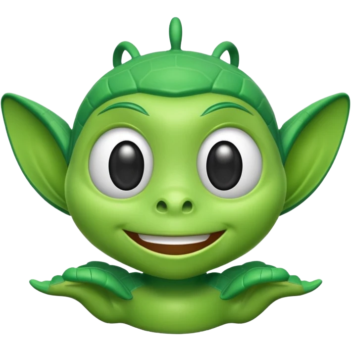 Little green alien from Toy Story laughing  emoji