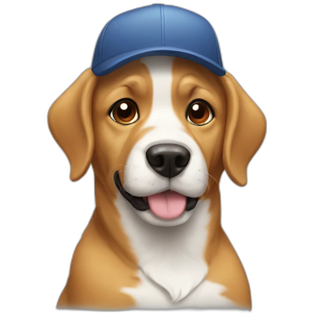 Dog with cap emoji