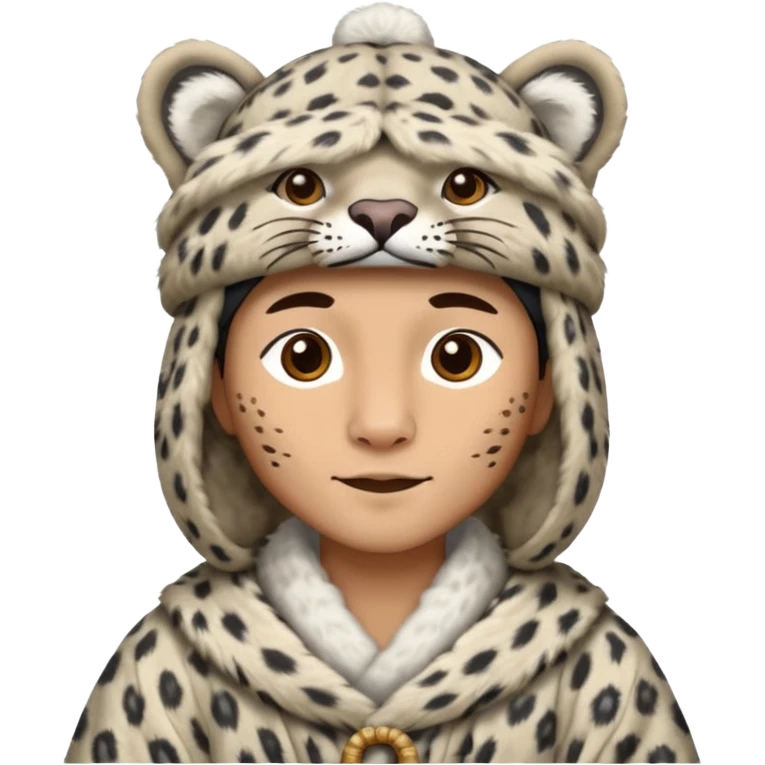 снежный барс - символ Кыргызстана.  я хочу получить картину как снежный барс выглядит как человек и и подобон кыргызу emoji