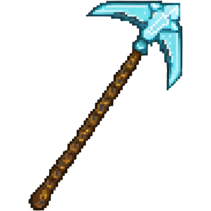 diamond pickaxe from Minecraft emoji
