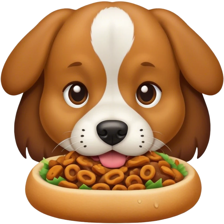 Dog eating  emoji