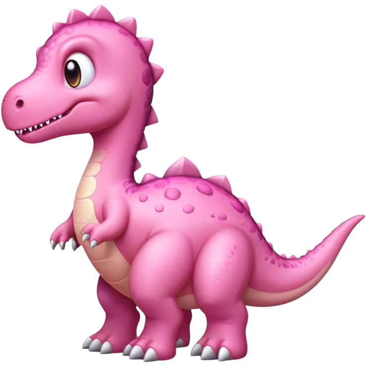 Pink dinosaur with a light pink bow emoji