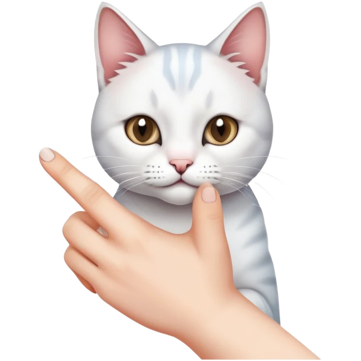Finger in cat  emoji