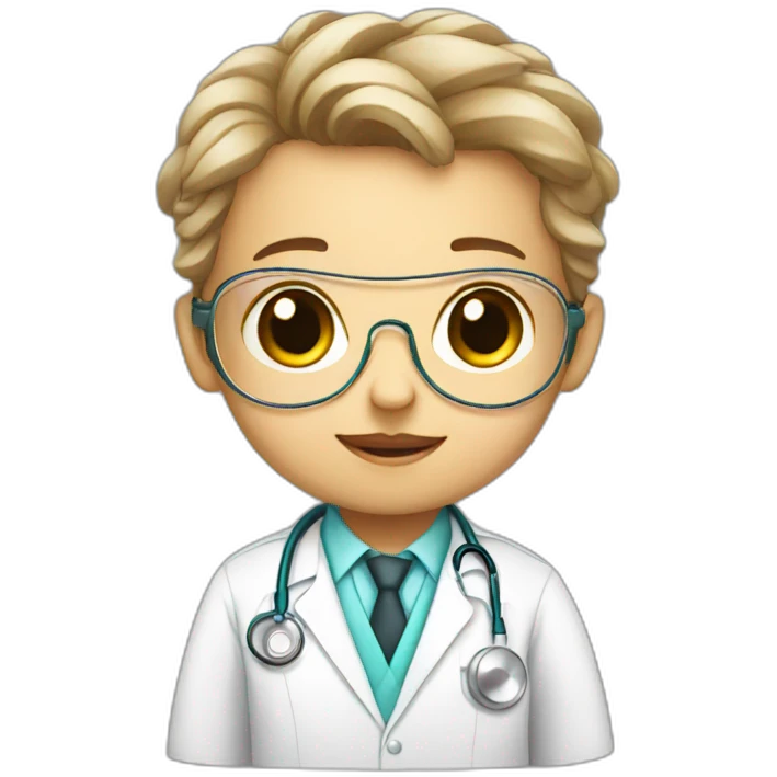 Baby doctor with glass emoji