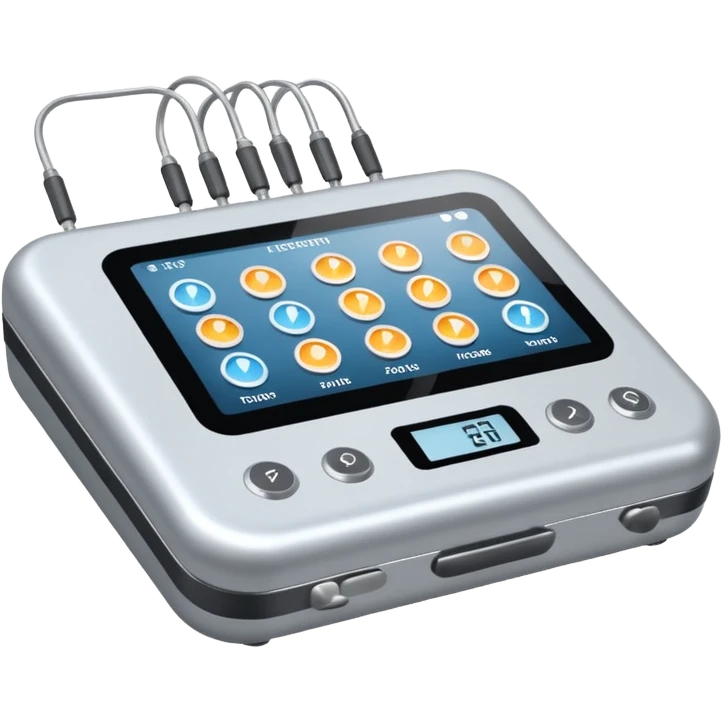 equipo de electroterapia con dos electrodos emoji