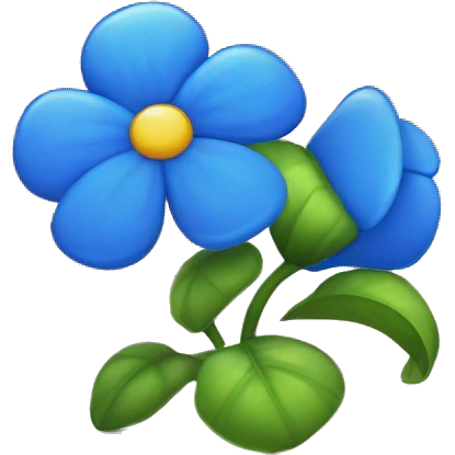 Blue flower yoshi emoji