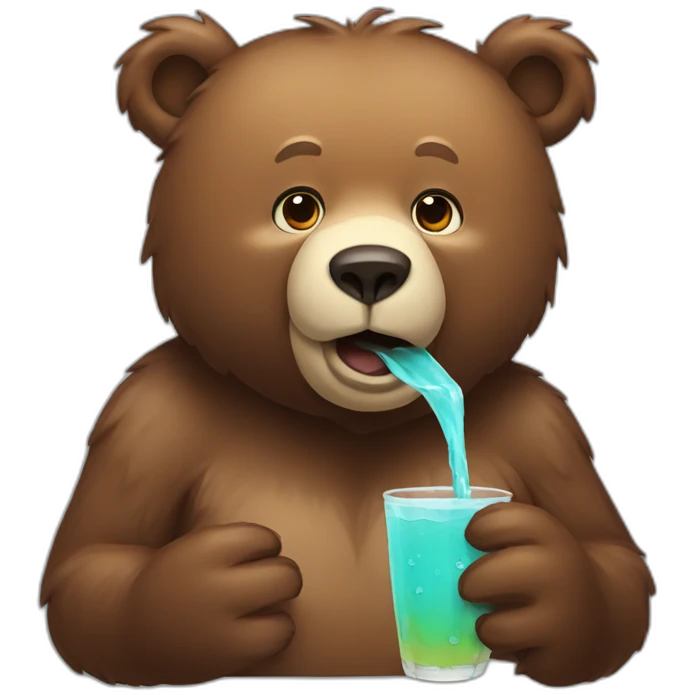 bear drinking bear emoji