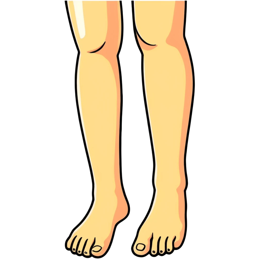 Cartoon leg and foot emoji