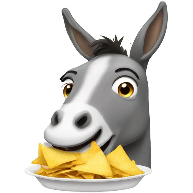 Donkey eating nachos emoji