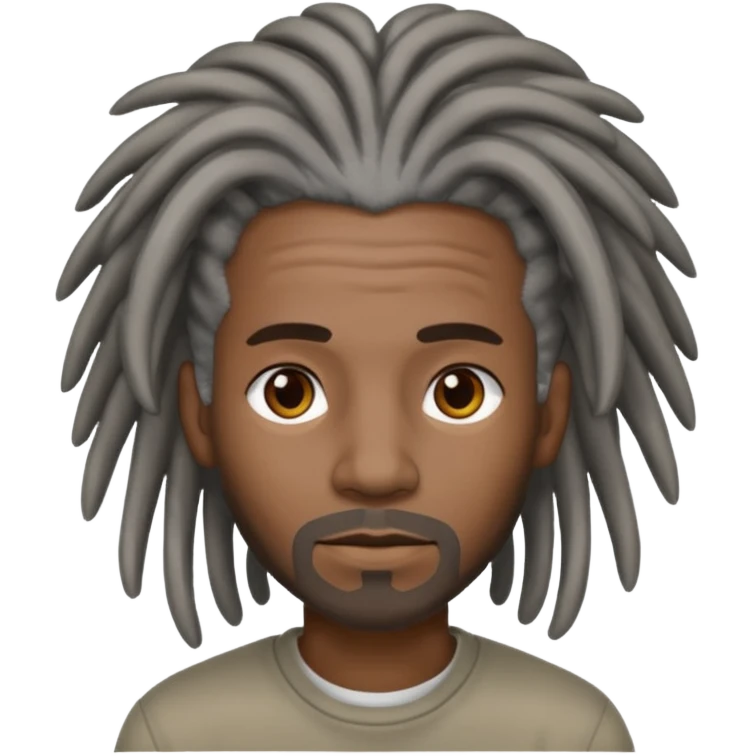 Homem negro de dreads grisalhos emoji