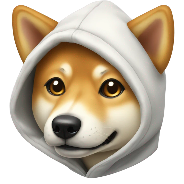 Shiba dog wearing a hoodie emoji
