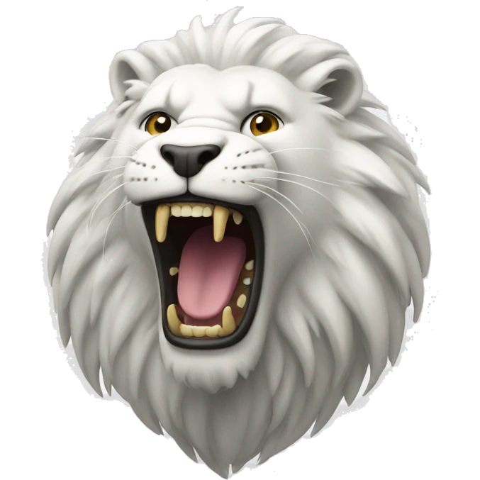 White roars emoji