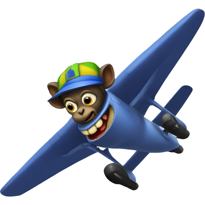 Flying monkeys on an airplane  emoji