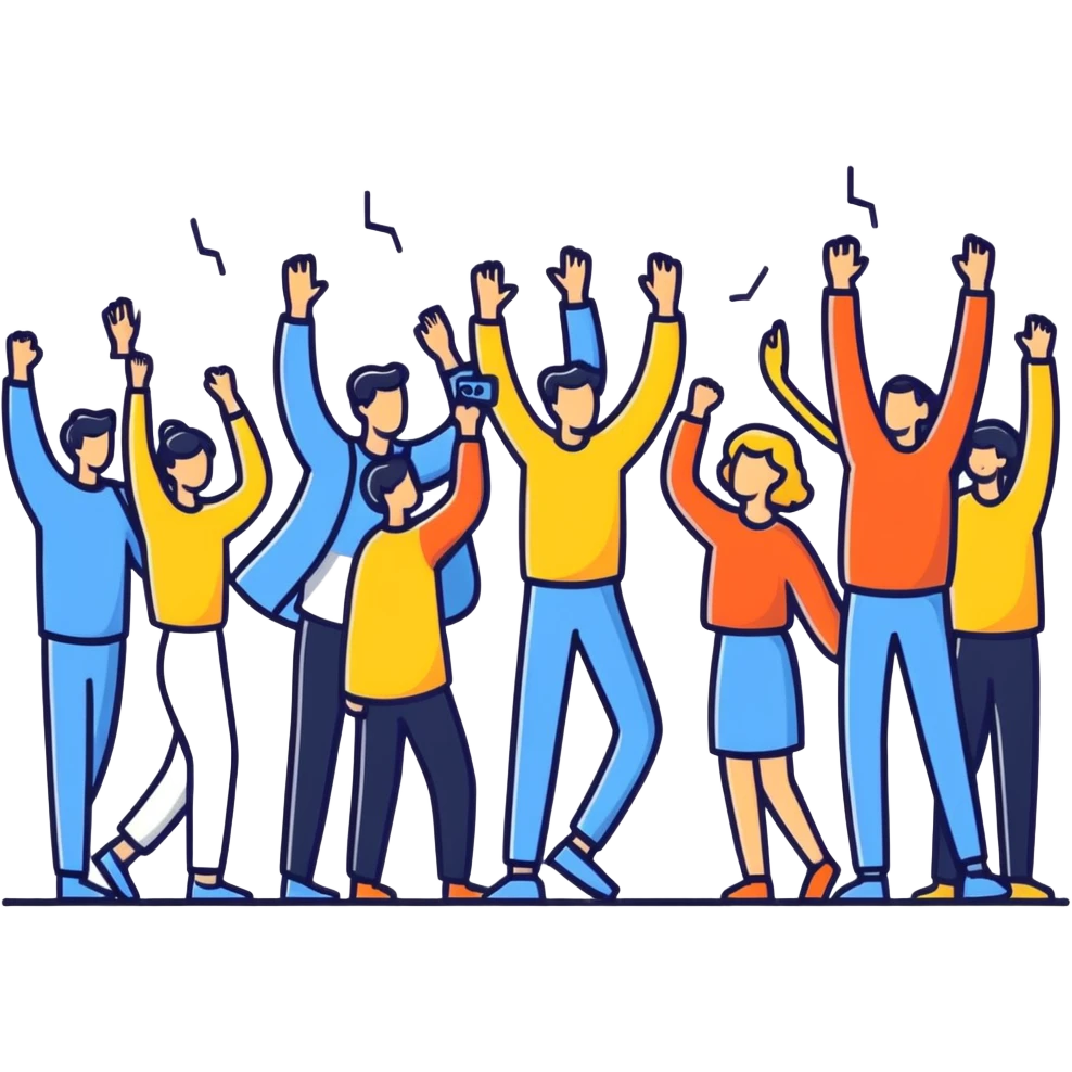 people celebrating emoji