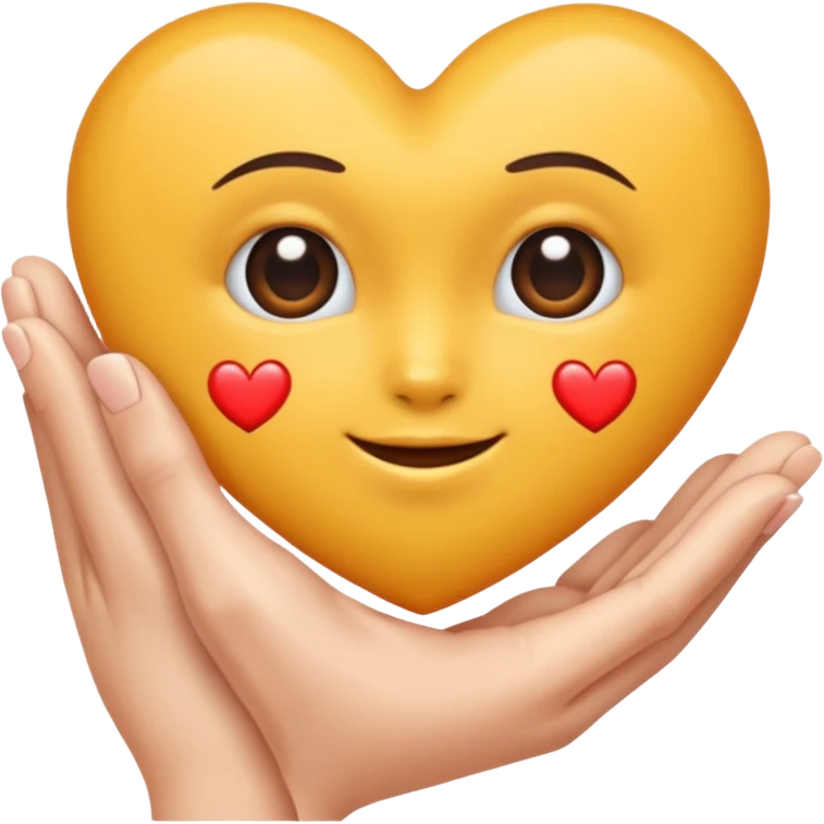 Une main qui forme un demi cœur emoji