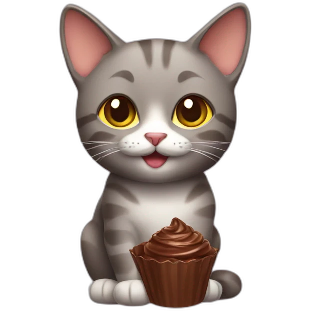 cat holding chocolate emoji
