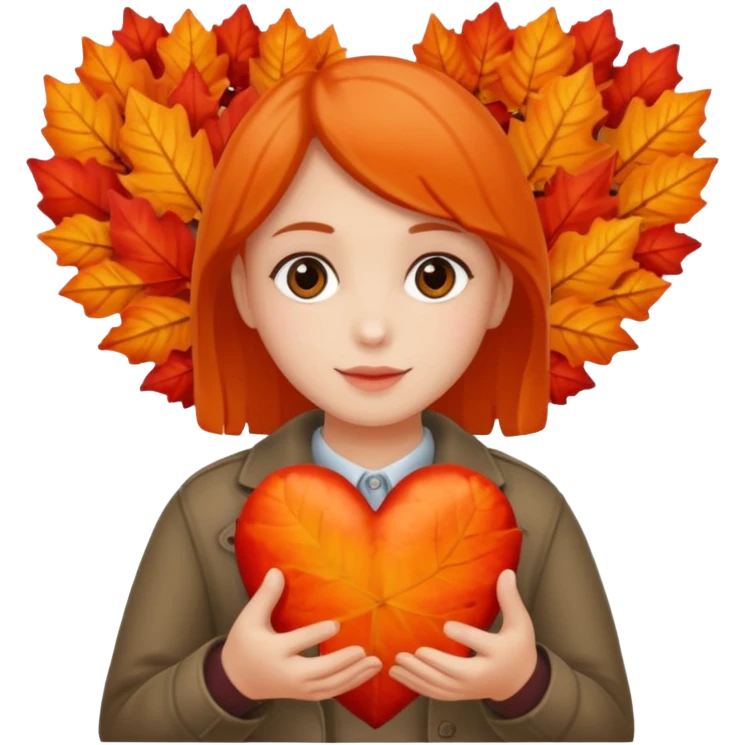  autumn heart in a hand emoji