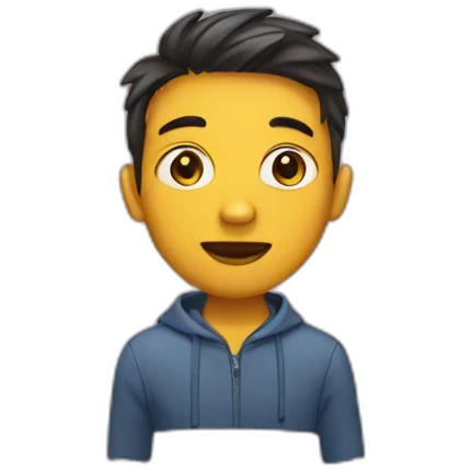Boy with facepack  emoji