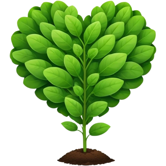a heart plant emoji