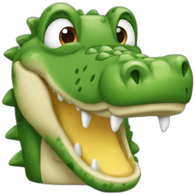 Crocodile et pain d’épice se font un calin emoji