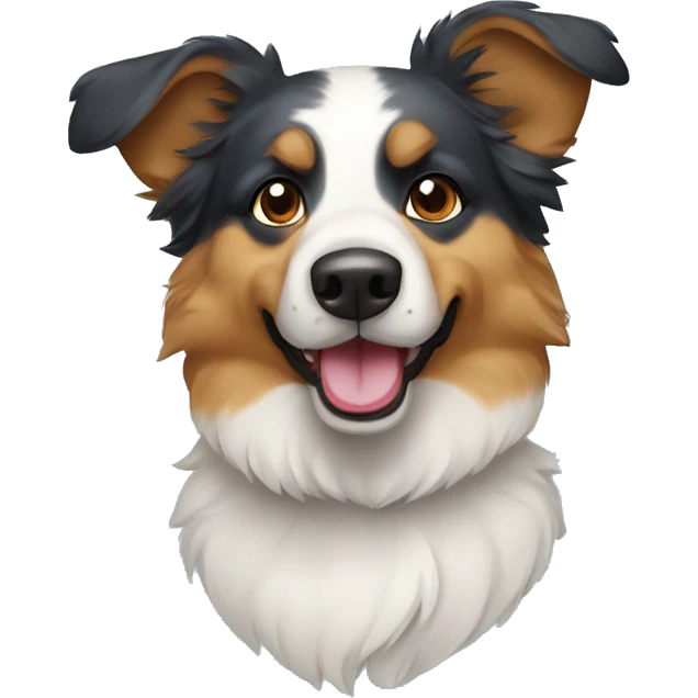 Chien berger australien bleu lunette emoji