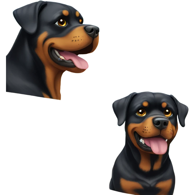 Rottweiler at the beach  emoji