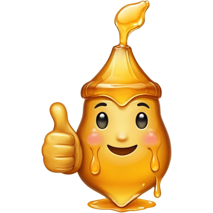 Thumbs up made of honey emoji