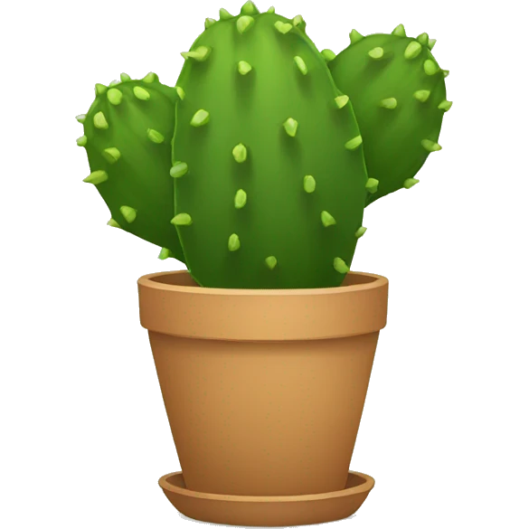 round Nopal without pot emoji