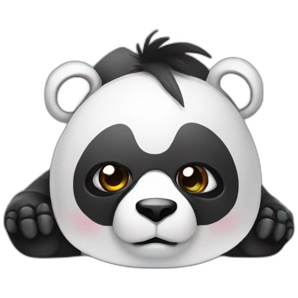 gamer panda thinking emoji