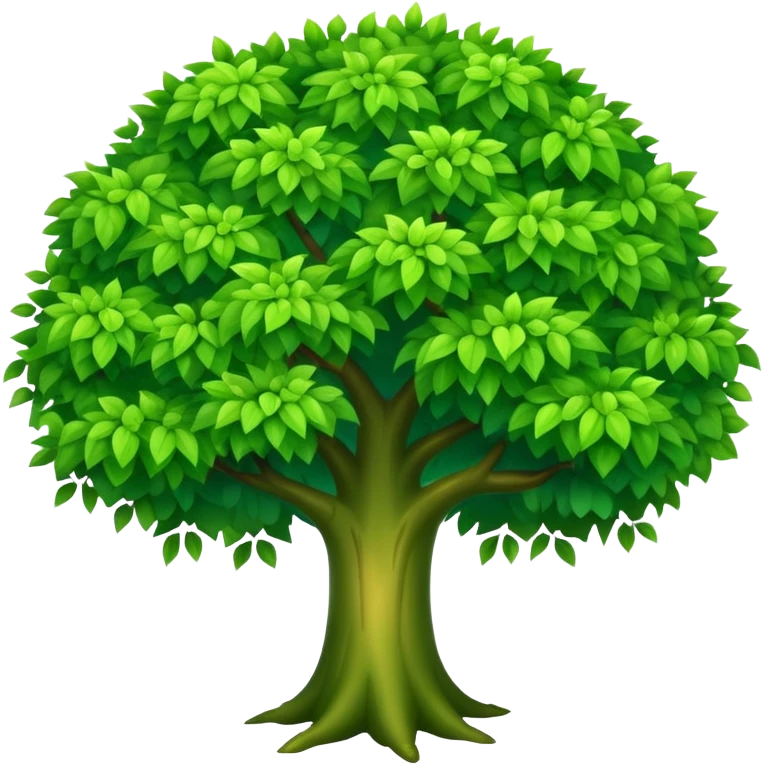 green tree with lush foliage emoji