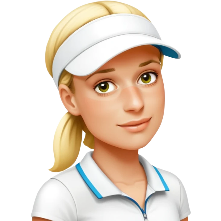 Tennis girl with visor emoji