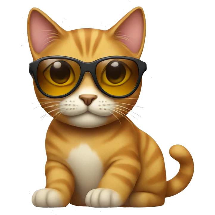 Cat with sunglasses emoji
