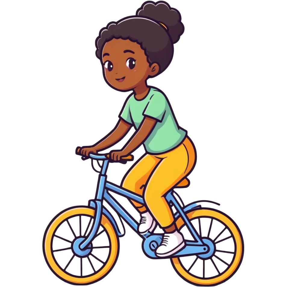 Black girl riding a bike  emoji