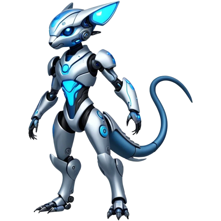 Modern Futuristic Cyborg-Vernid-Trico-species by LiLaiRa full body emoji