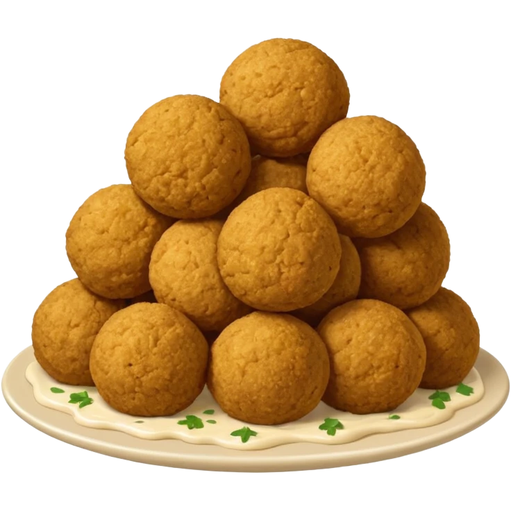 falafel ball pile with dressing emoji