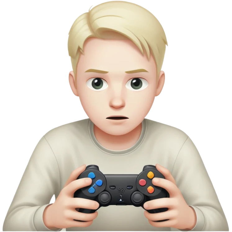 Nerd playing PlayStation emoji