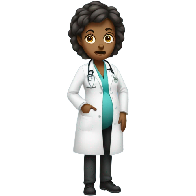 Woman pregnant doctor angry uncomfortable emoji