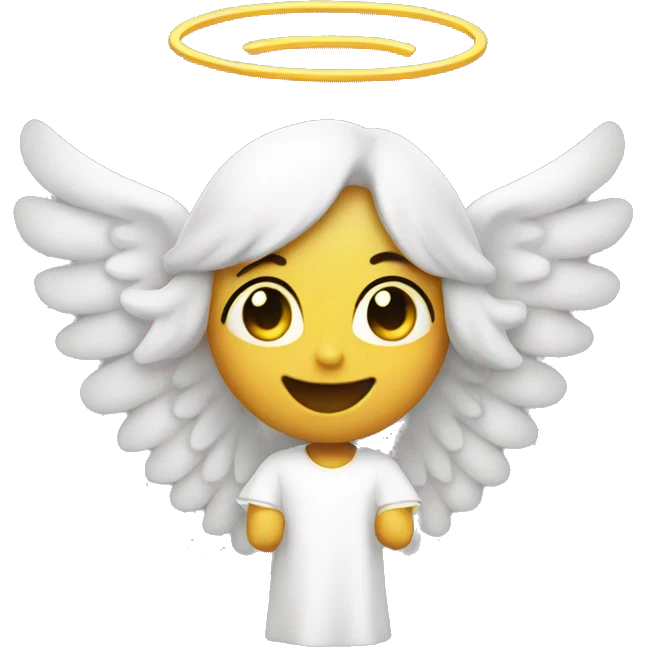 smiley face angel emoji