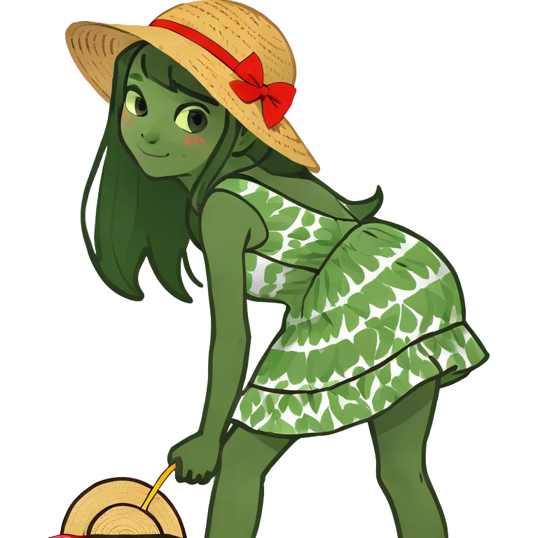 Girl bending over emoji