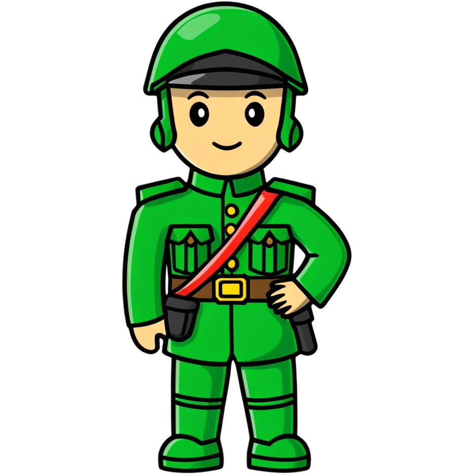 green plastic toy soldier emoji