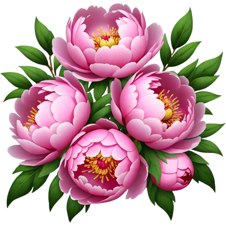 Pink peony bouquet  emoji